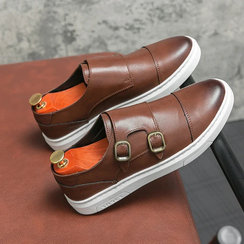 Vero Monk Leather Shoes - Redwood Main