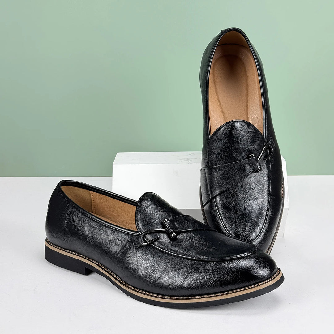 Pelle D'Oro Leather Loafers - Redwood Main