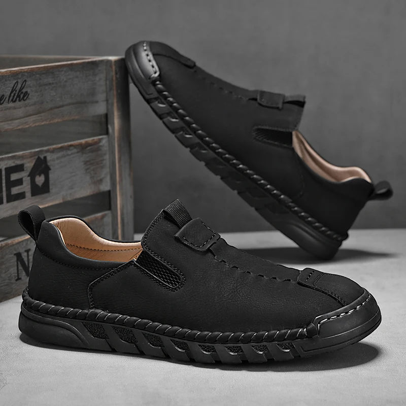 Bennett Genuine Leather Loafers - Redwood Main