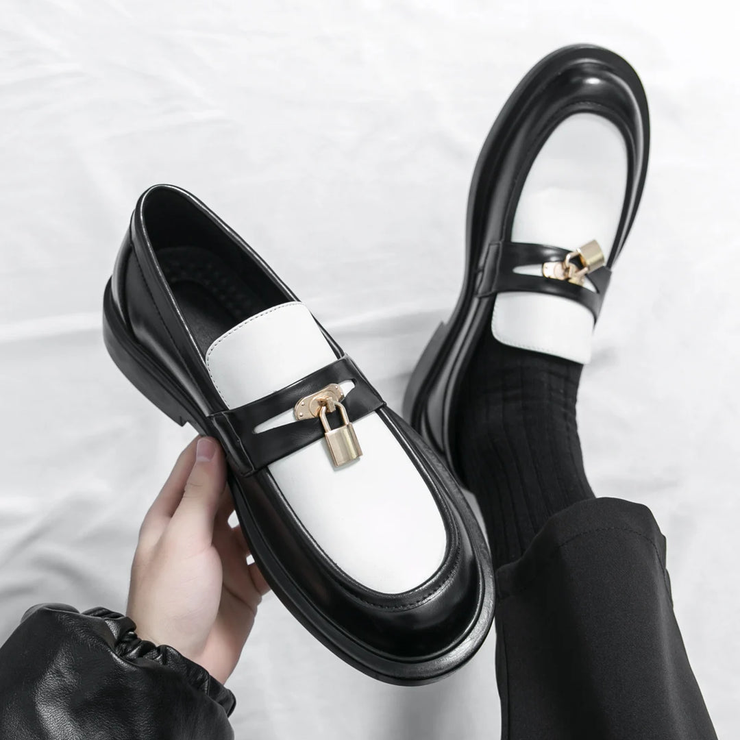 Lucchetto Leather Loafers - Redwood Main