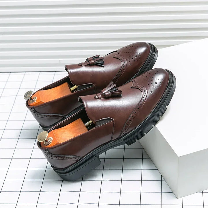 Firenze Leather Loafers - Redwood Main