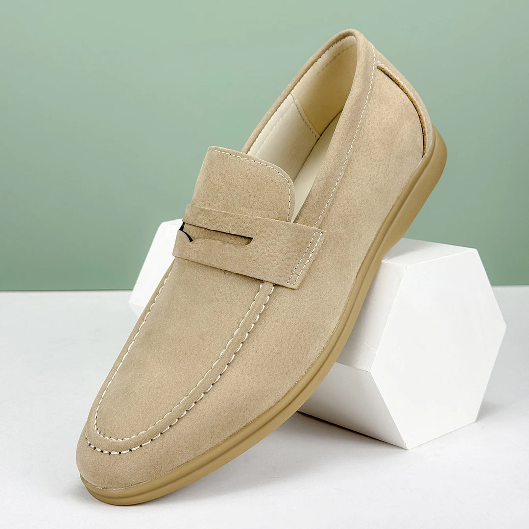 Lucca Suede Loafers - Redwood Main
