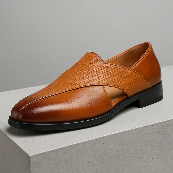 Silvano Genuine Leather Loafers - Redwood Main
