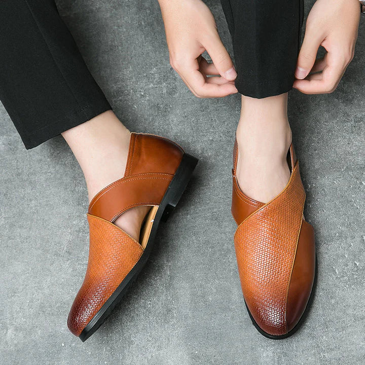 Silvano Genuine Leather Loafers - Redwood Main