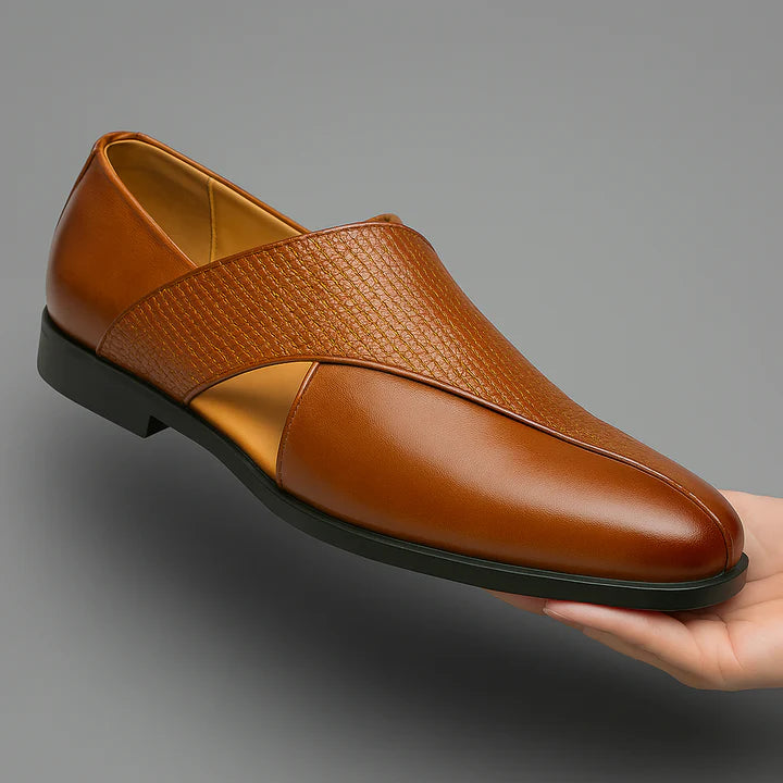 Silvano Genuine Leather Loafers - Redwood Main