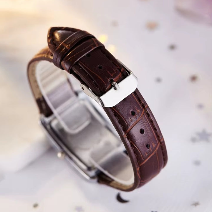 Grandeur Leather Watch - Redwood Main