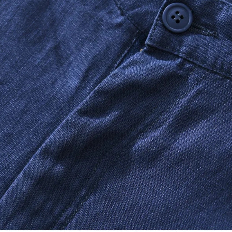 Coastline Linen Shorts - Redwood Main