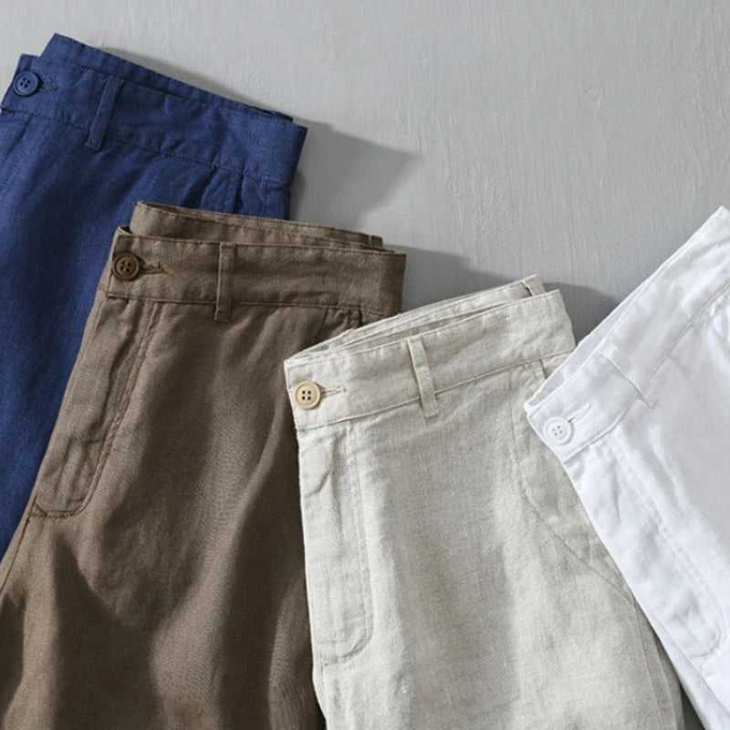 Coastline Linen Shorts - Redwood Main