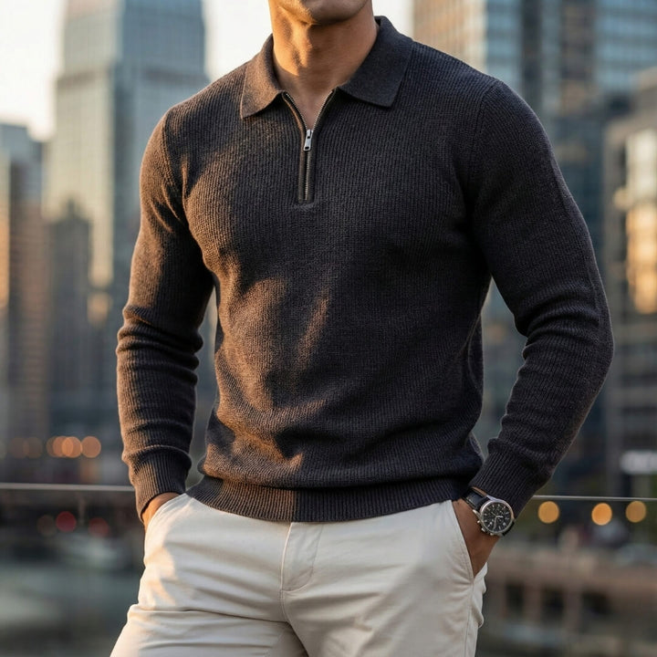 Marcus Quarter Zip Sweater