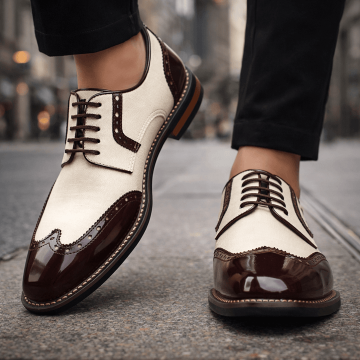 Elvaris Brogue Leather Shoes