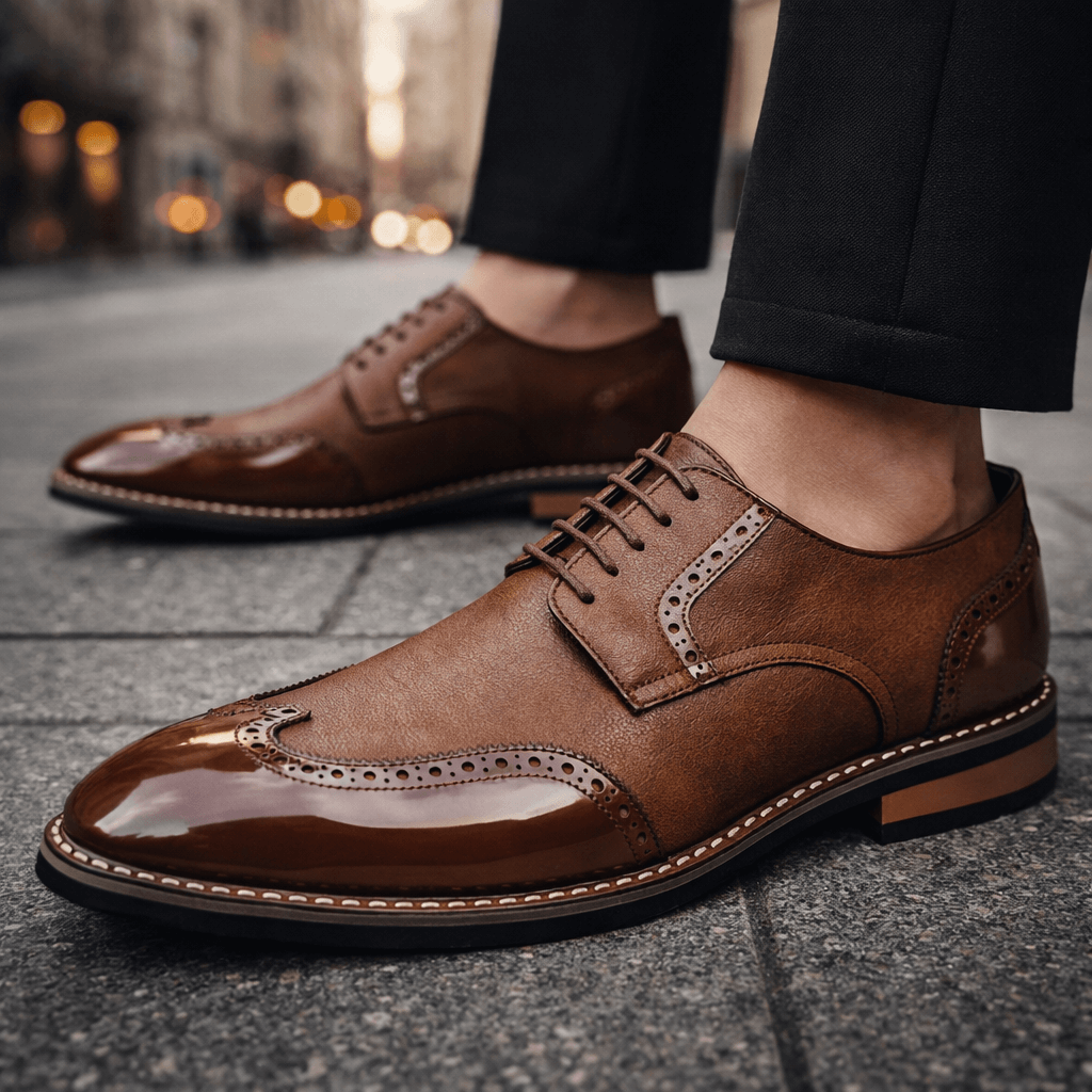 Elvaris Brogue Leather Shoes