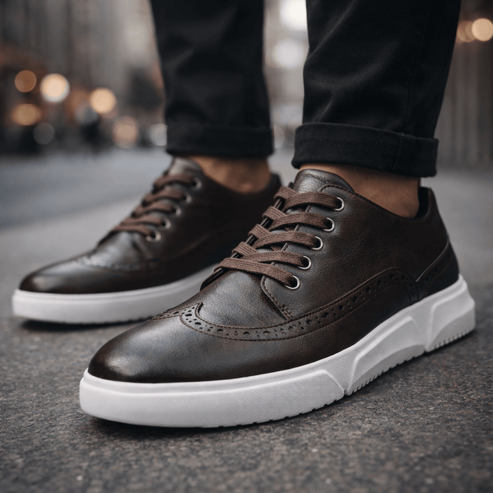 Calver Leather Brogue Sneakers