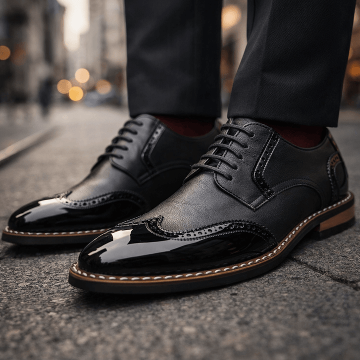 Elvaris Brogue Leather Shoes