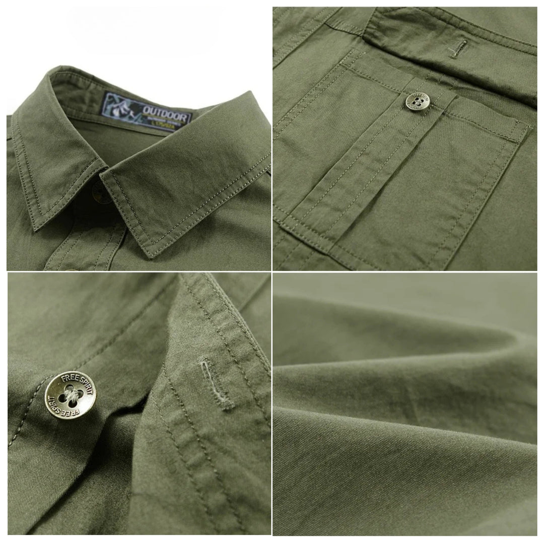 Bravark Cotton Shirt - Redwood Main