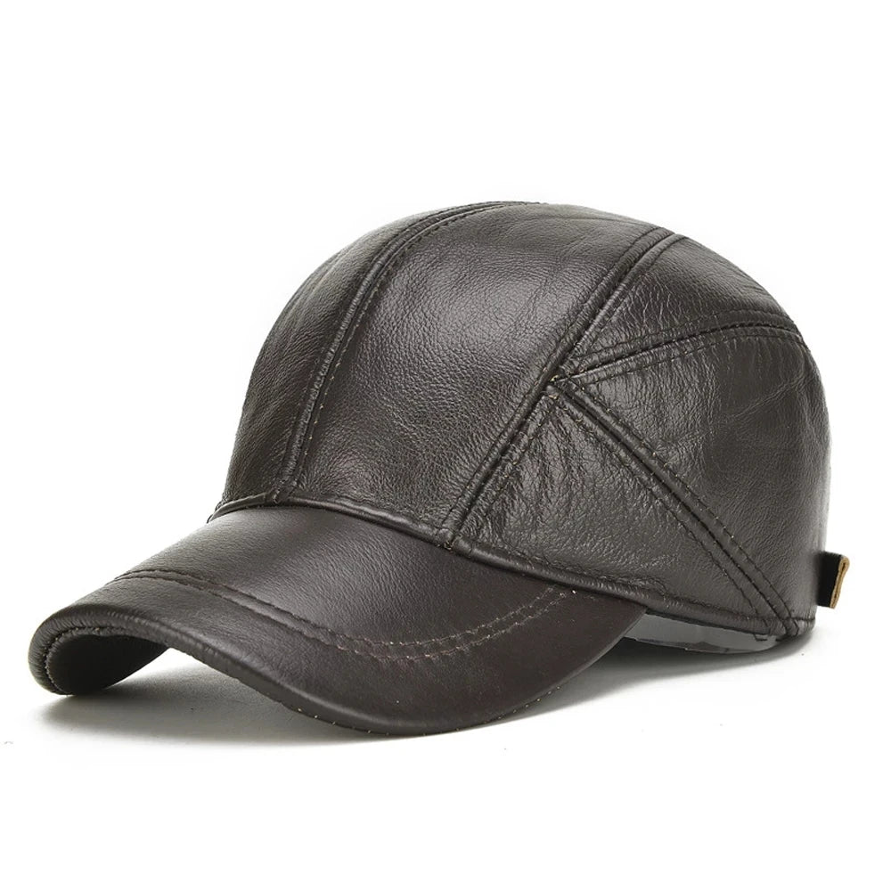 Ironvale Leather Cap - Redwood Main