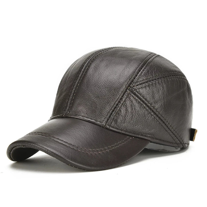 Ironvale Leather Cap - Redwood Main