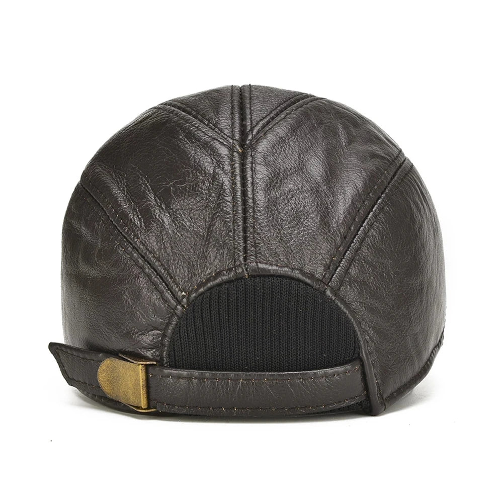 Ironvale Leather Cap - Redwood Main