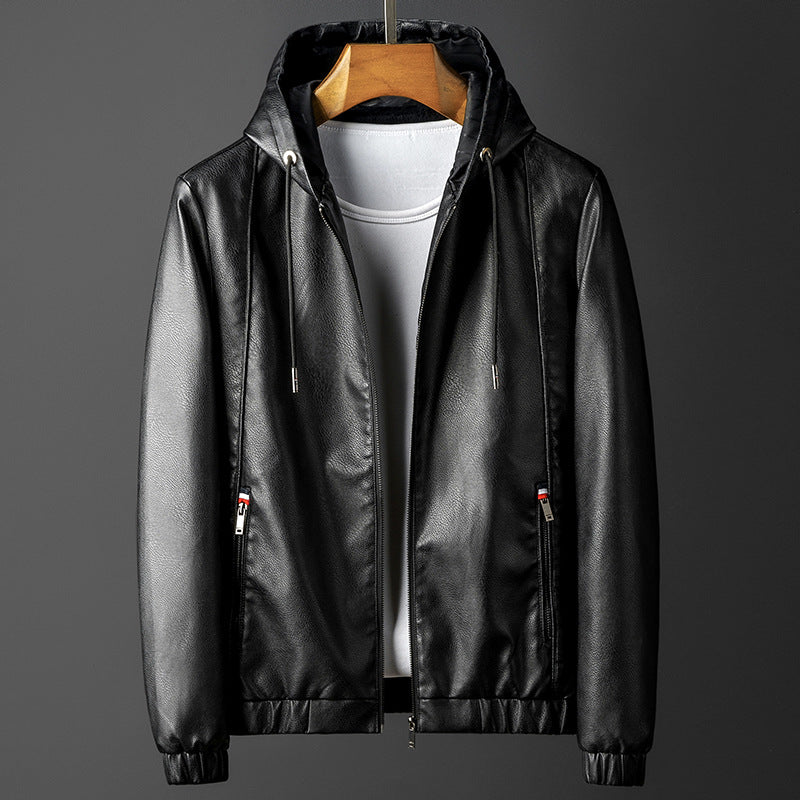 Strato Hooded Leather Jacket