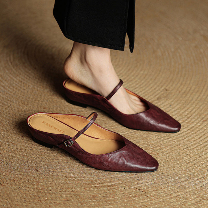 Noa Genuine Leather Mules