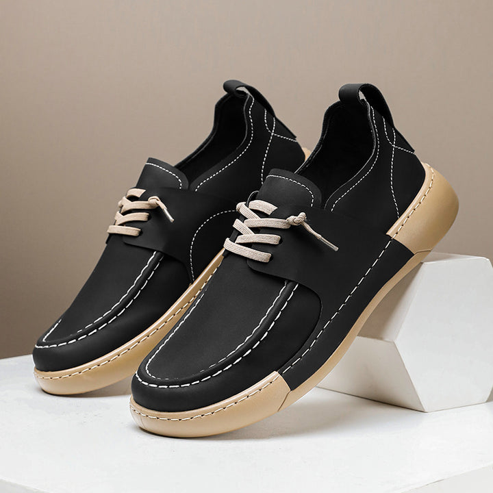 Roven Leather Shoes - Redwood Main