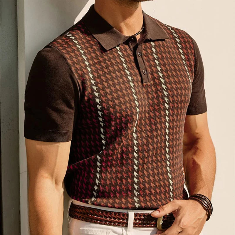 The Cromwell Vintage Polo - Redwood Main