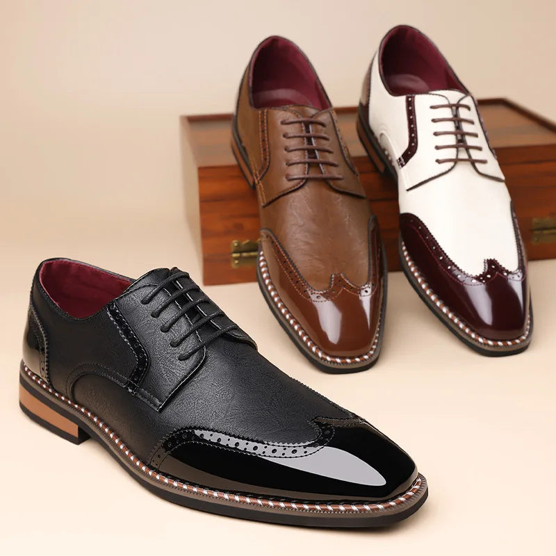 Elvaris Brogue Leather Shoes