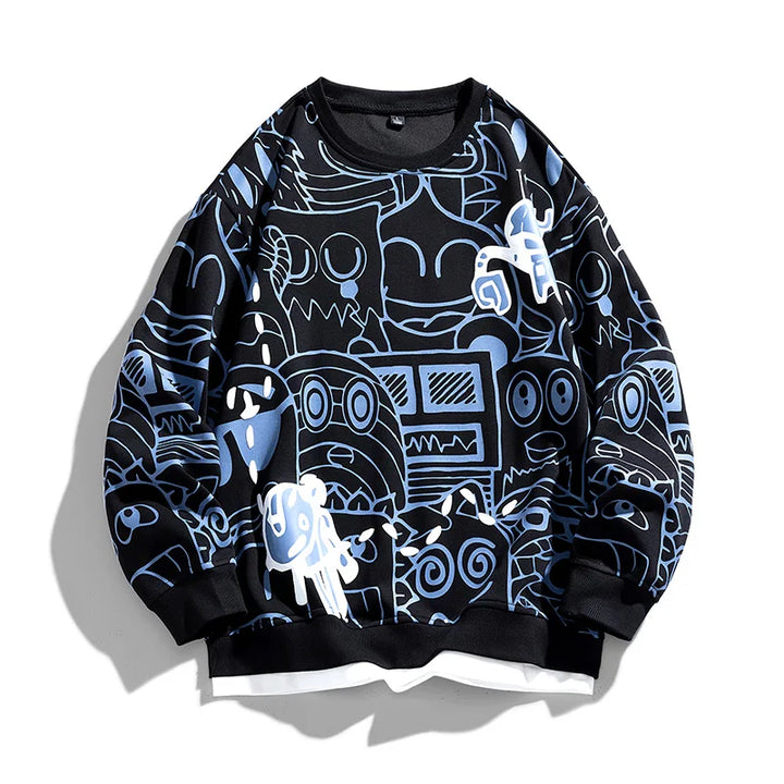 Graffiti Flow Pullover - Redwood Main