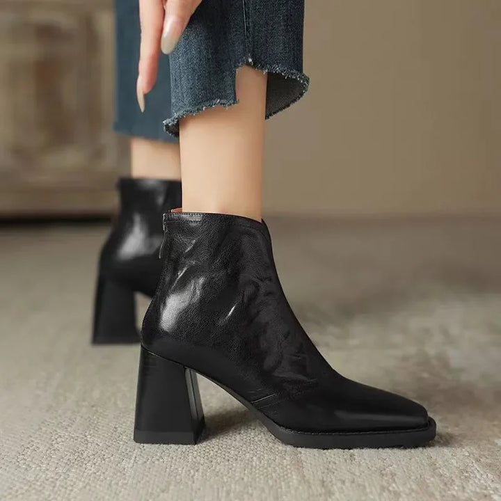 Ambria Leather Heel Boots