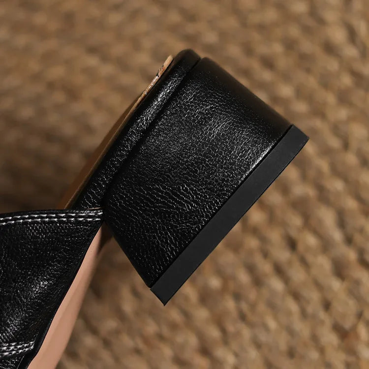 Delora Genuine Leather Mules