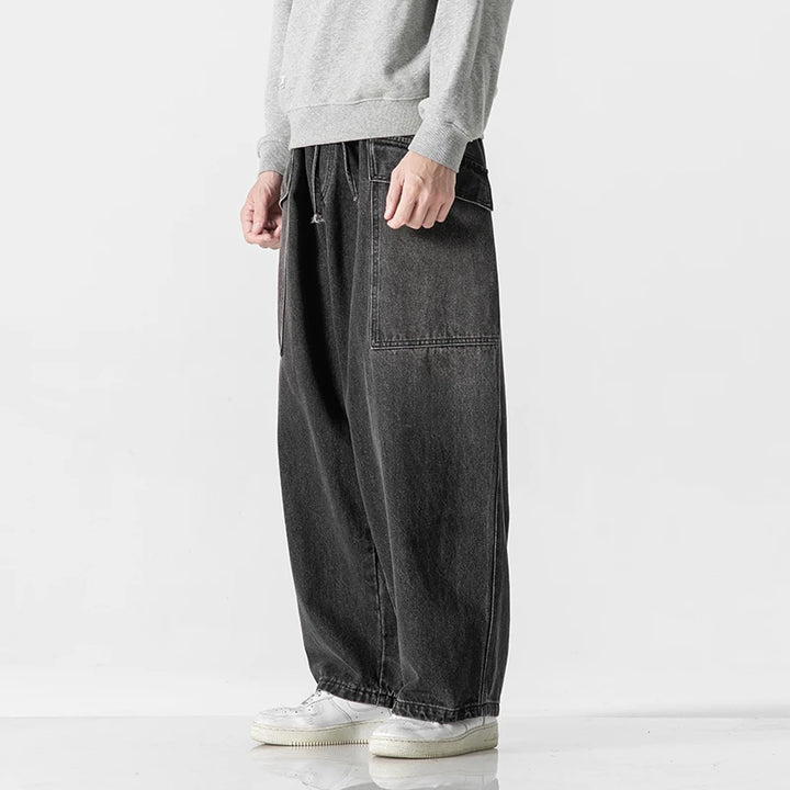 Vintage Baggy Denim Trousers - Redwood Main