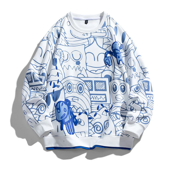 Graffiti Flow Pullover - Redwood Main