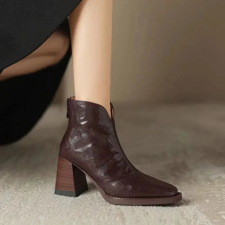 Ambria Leather Heel Boots