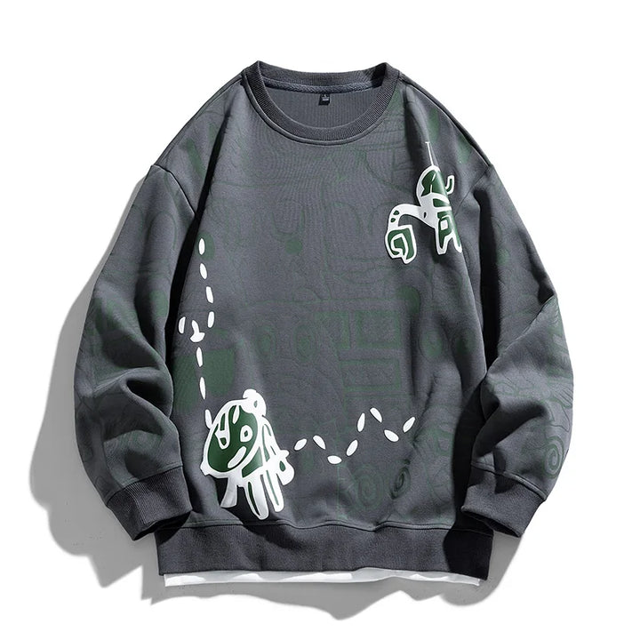 Graffiti Flow Pullover - Redwood Main