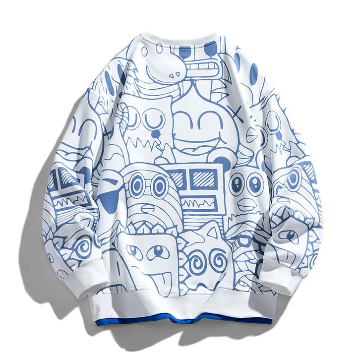 Graffiti Flow Pullover - Redwood Main