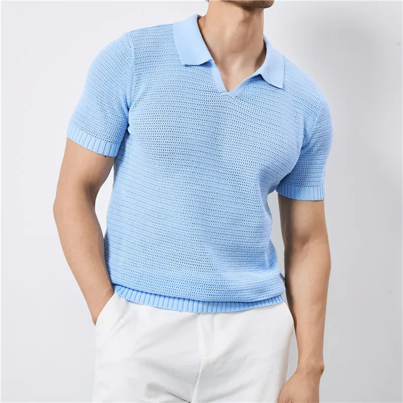 Toscano Knit Polo - Redwood Main
