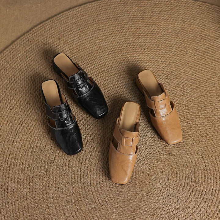 Delora Genuine Leather Mules