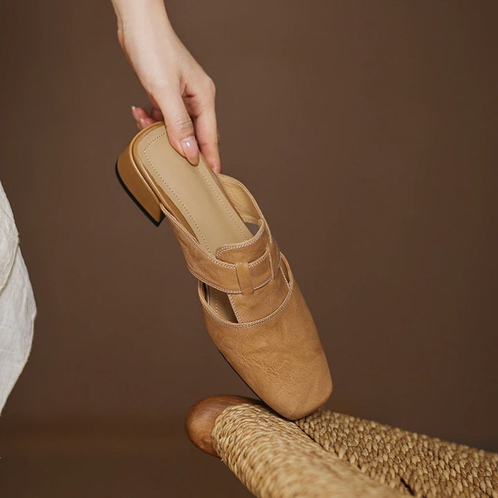 Delora Genuine Leather Mules