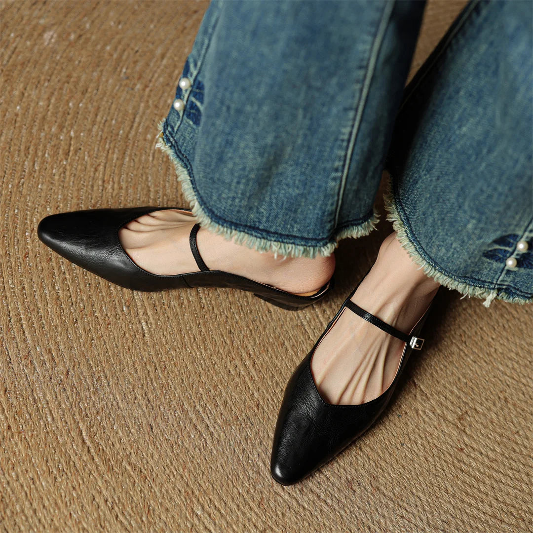 Noa Genuine Leather Mules