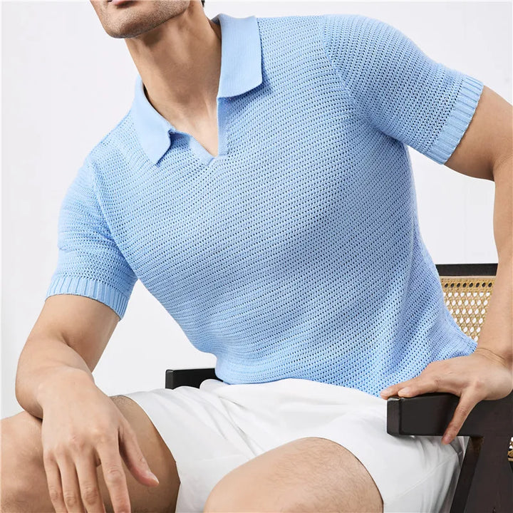 Toscano Knit Polo - Redwood Main