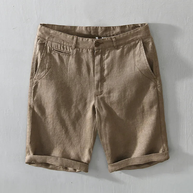 Coastline Linen Shorts - Redwood Main