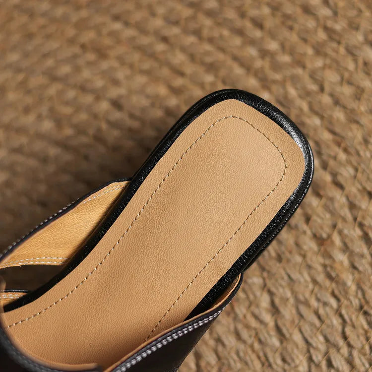 Delora Genuine Leather Mules
