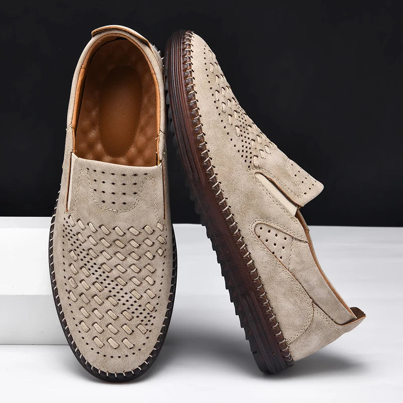 Braveno Leather Loafers - Redwood Main