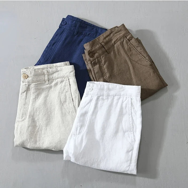 Coastline Linen Shorts - Redwood Main