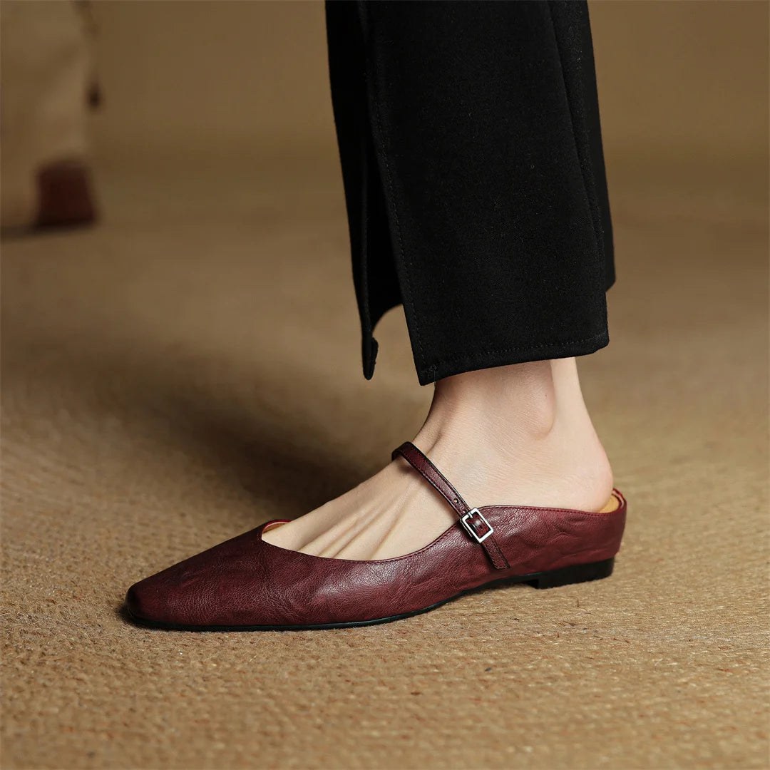 Noa Genuine Leather Mules