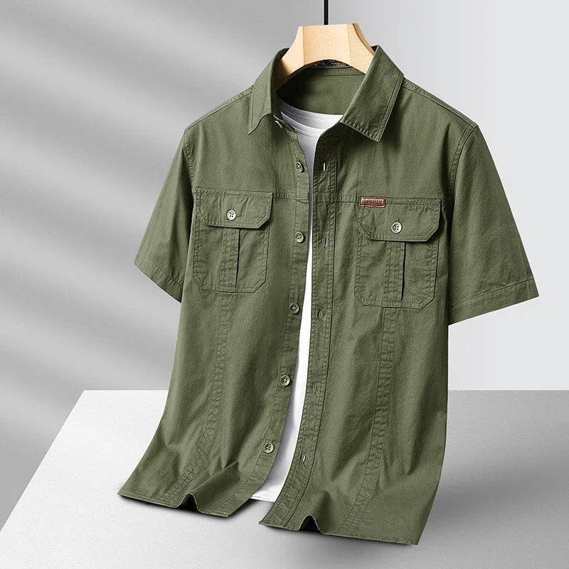 Bravark Cotton Shirt - Redwood Main