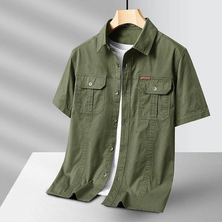 Bravark Cotton Shirt - Redwood Main
