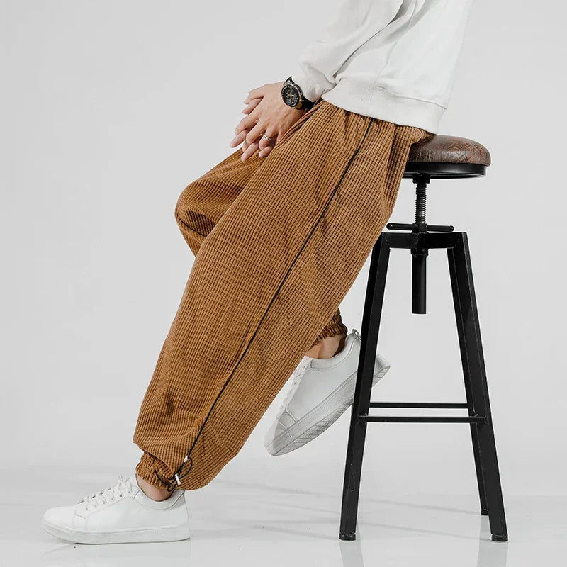 Liam Corduroy Joggers - Redwood Main