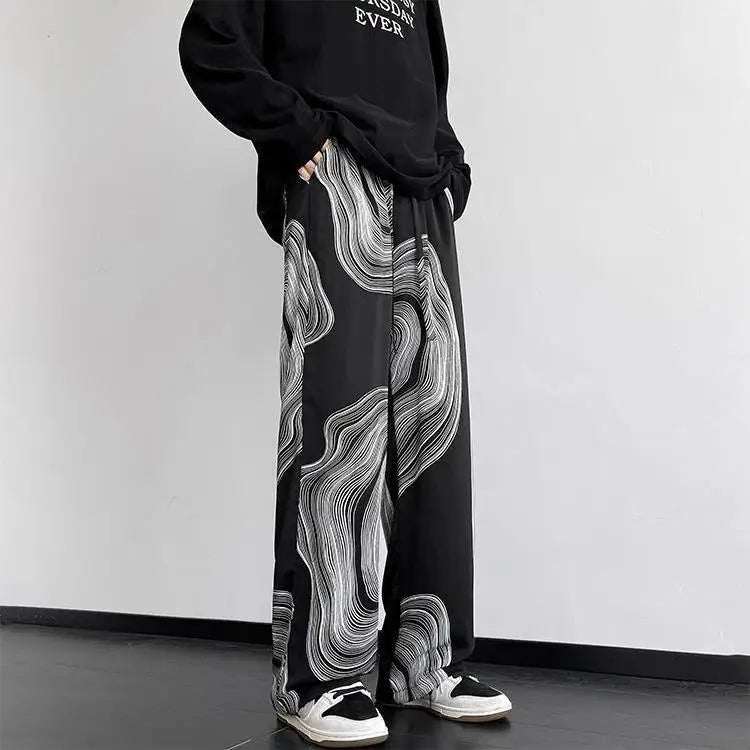 Graph Cotton Trousers - Redwood Main