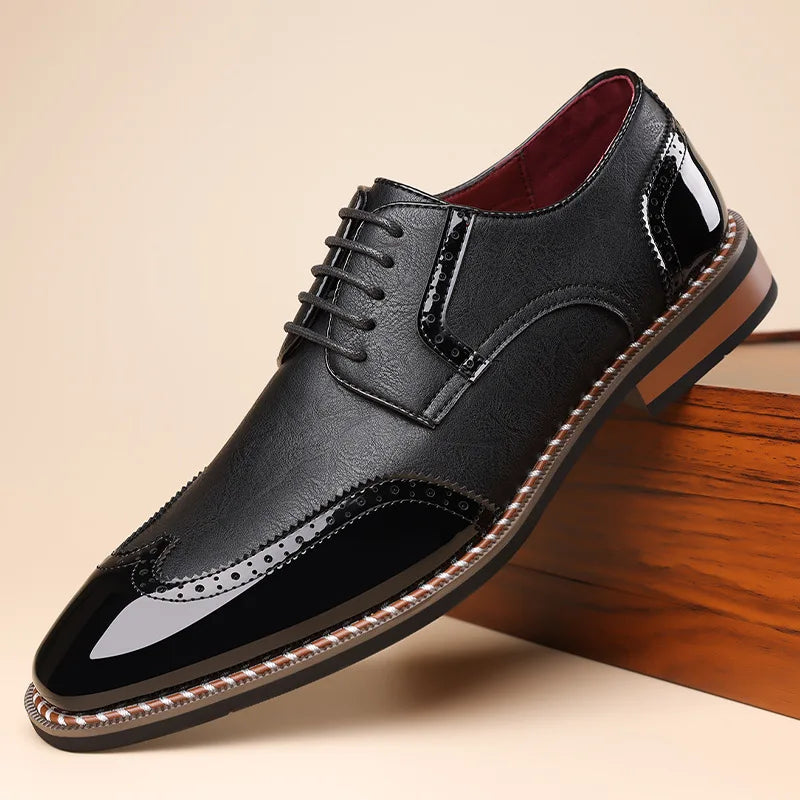 Elvaris Brogue Leather Shoes