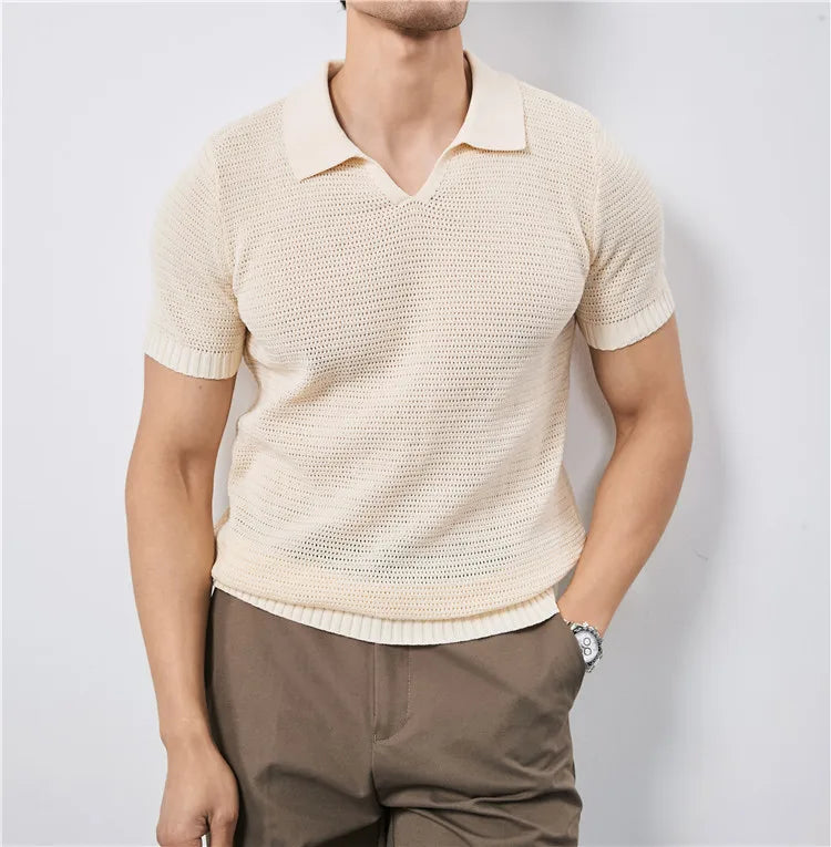 Toscano Knit Polo - Redwood Main